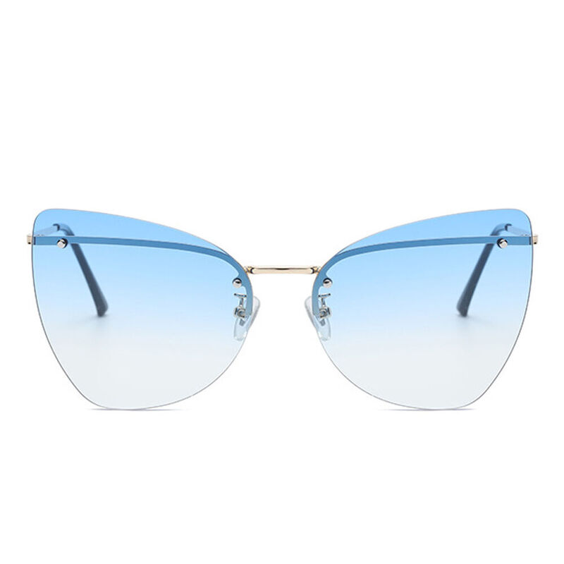 June Cat Eye Blue Sunglasses