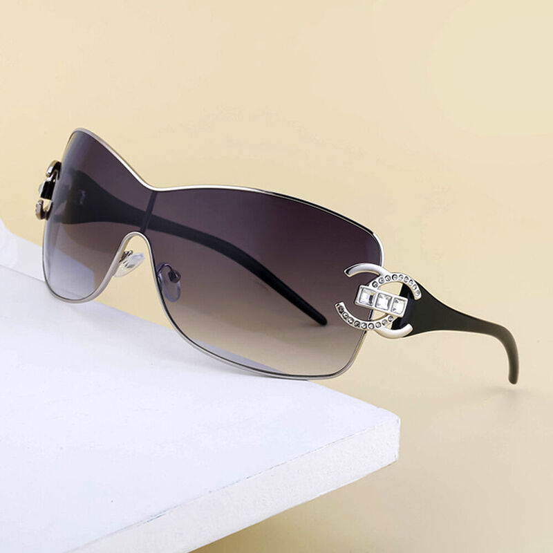 Nicola Oval Brown Sunglasses