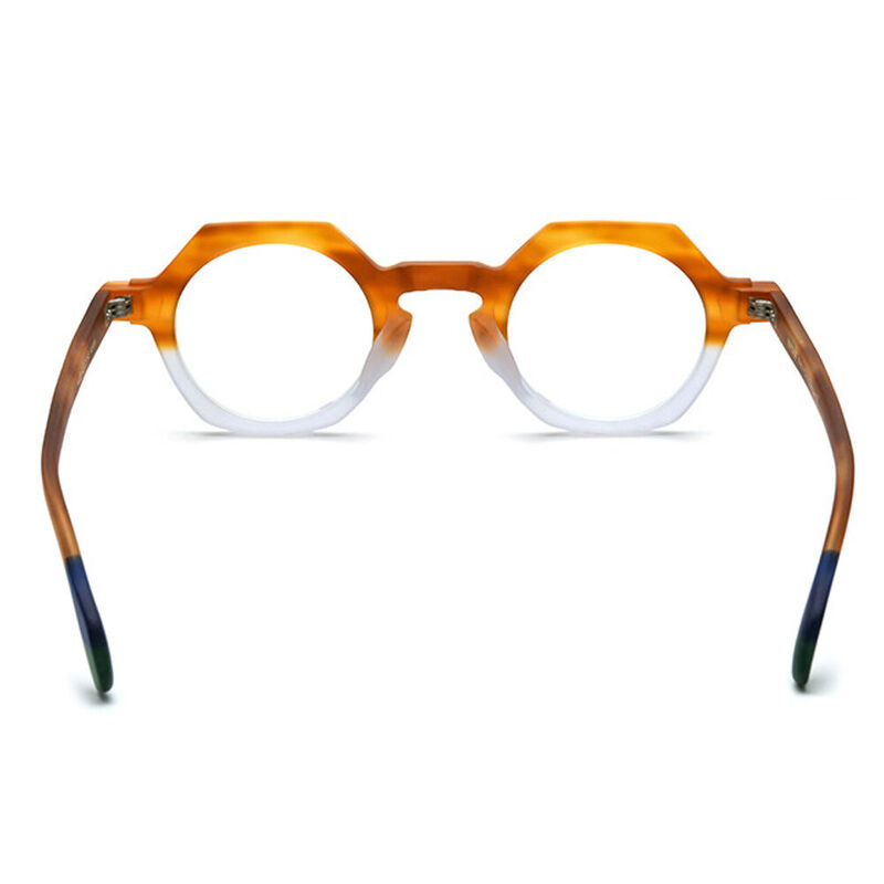 Tonaya Geometric Orange Glasses