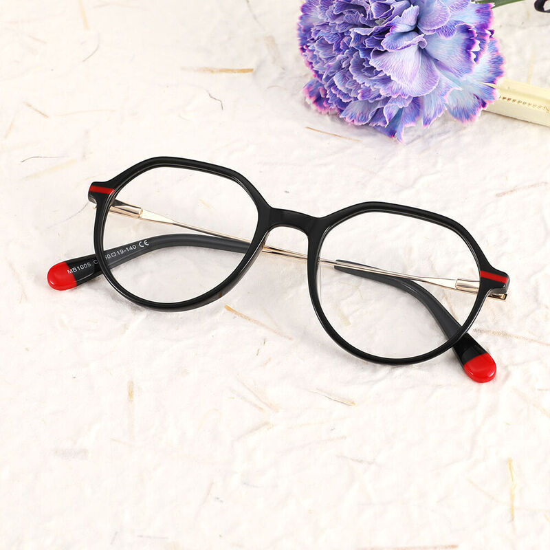 Fanny Geometric Black Glasses