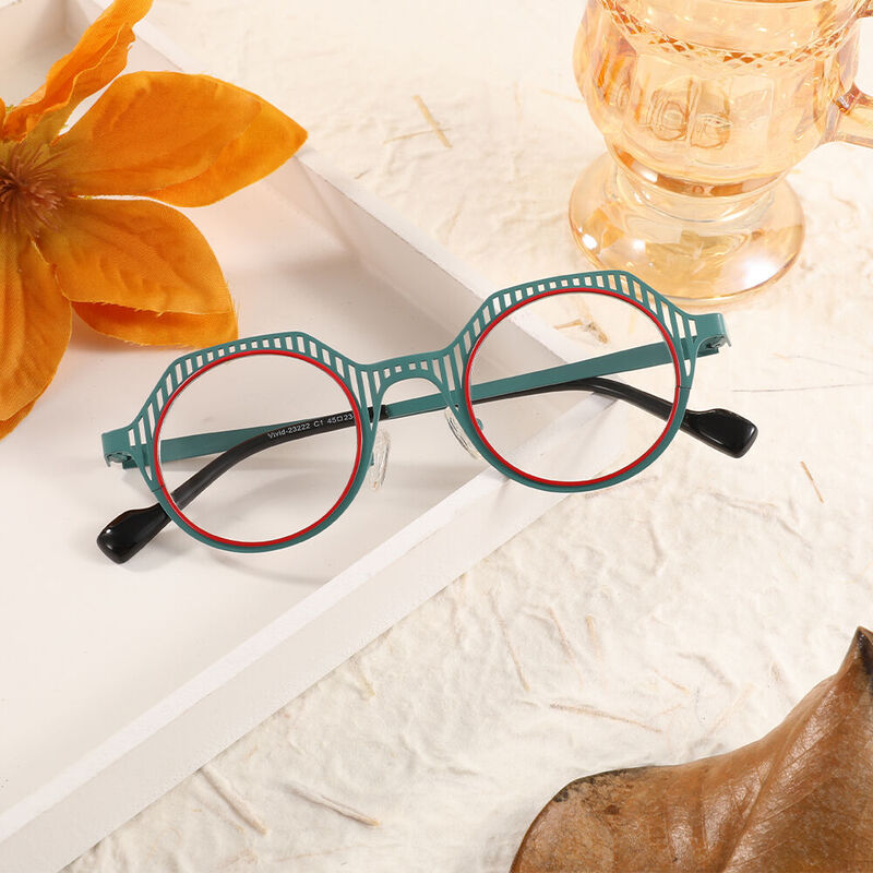 Wagner Geometric Blue Glasses