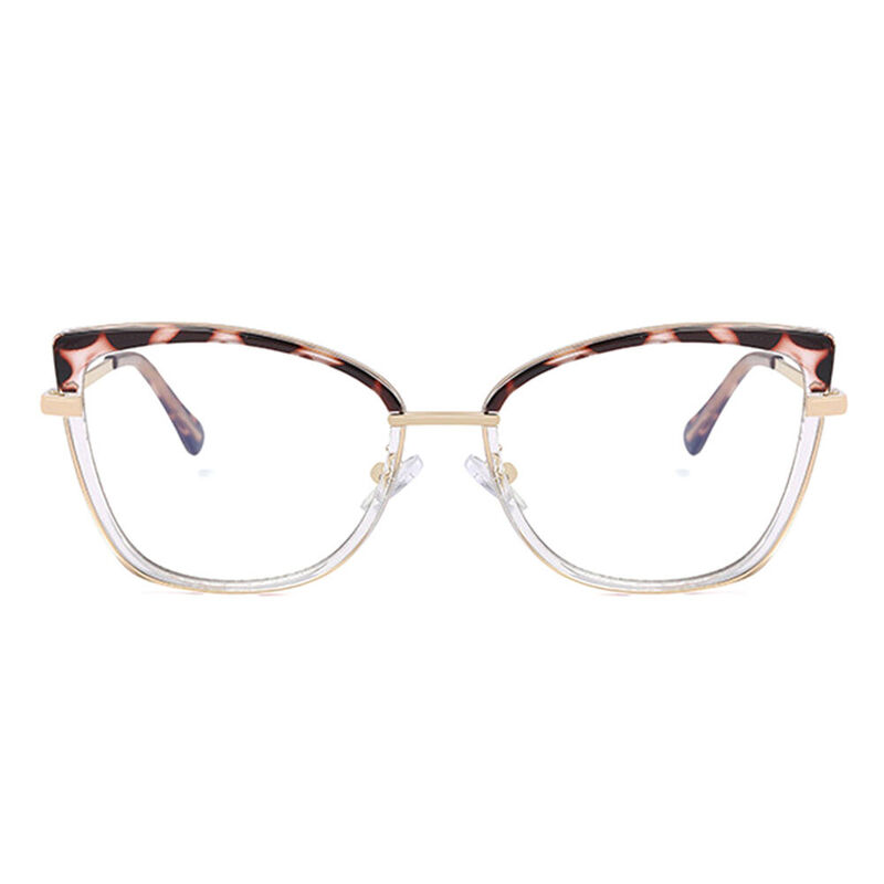 Lucius Cat Eye Leopard Glasses