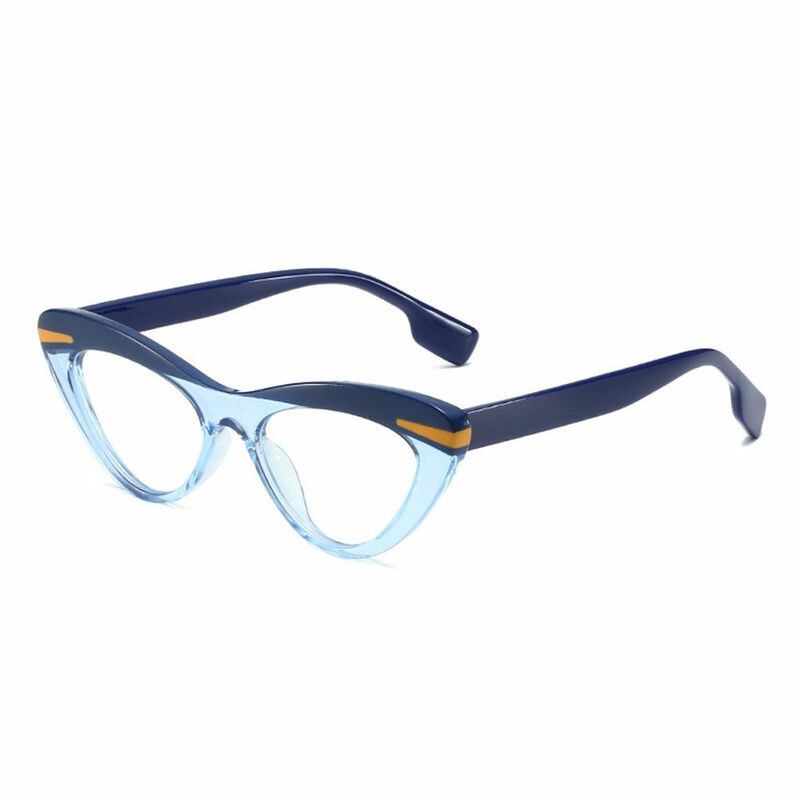 Emma Cat Eye Blue Glasses