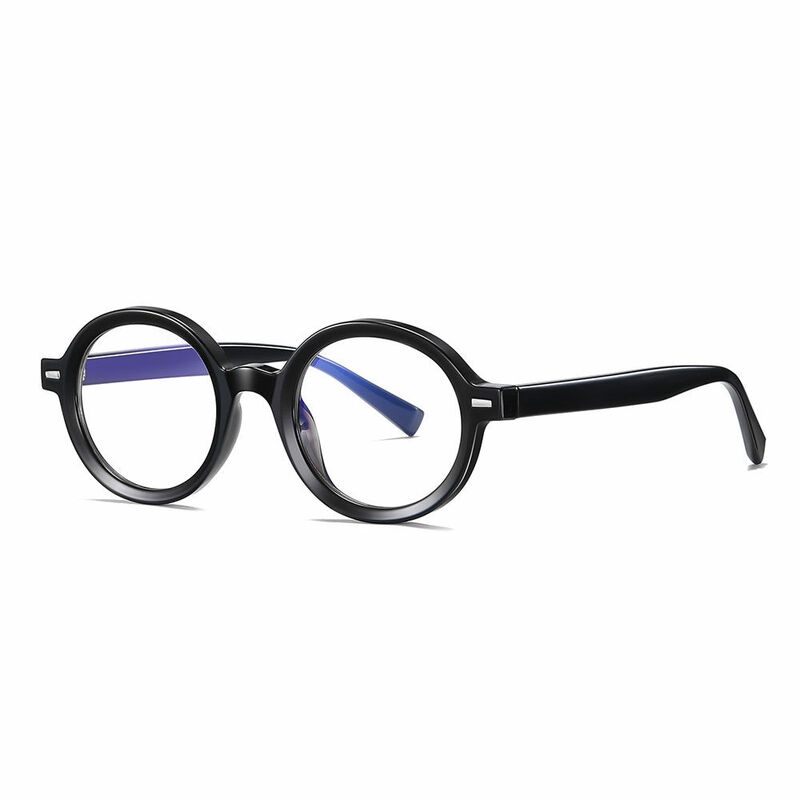 Delia Runde Schwarze Brille