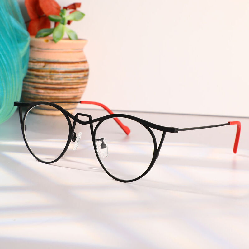 Felton Cat Eye Black Glasses