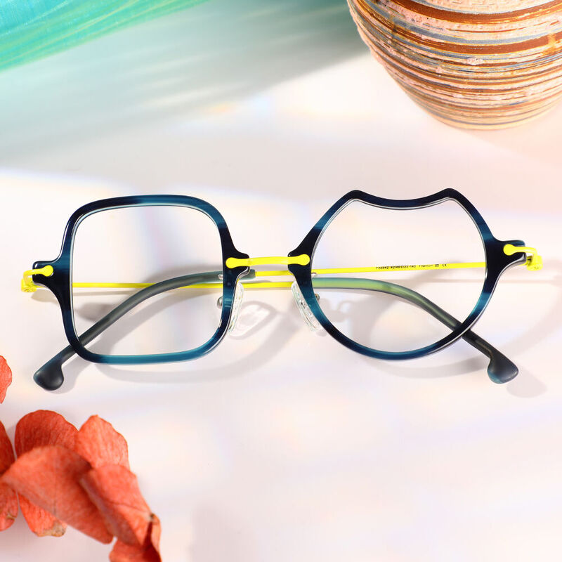 Oliver Square Blue Glasses