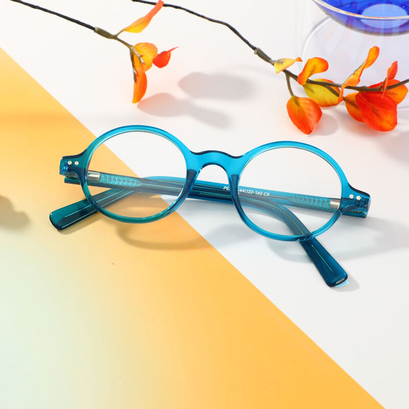 Crane Round Blue Glasses