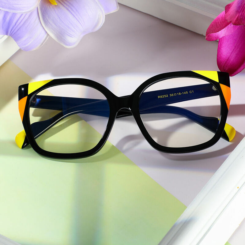 Saroya Cat Eye Black Glasses