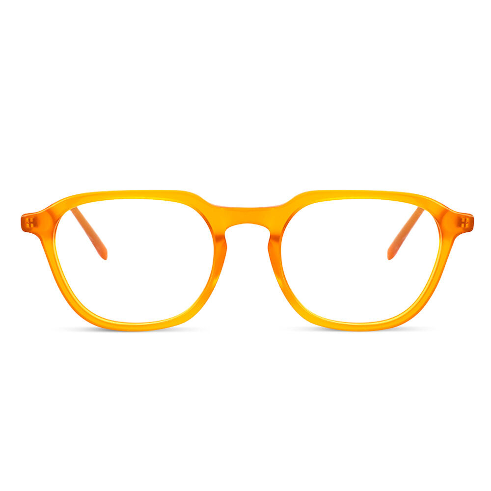 Bertha Square Orange Glasses
