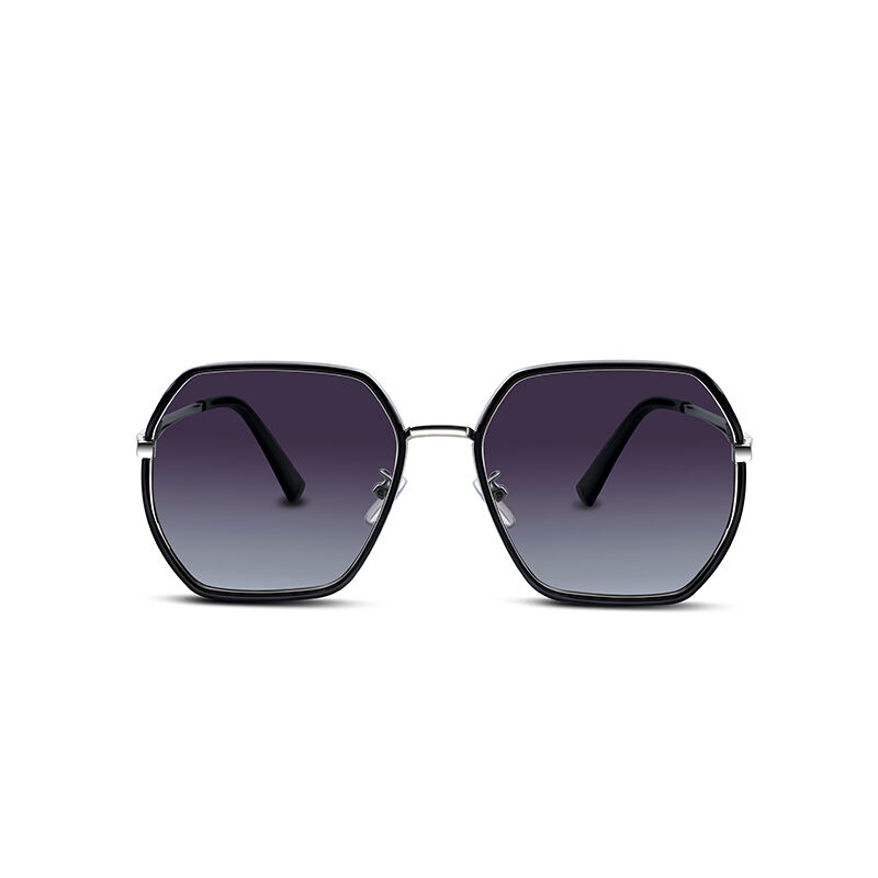 Impromptu Hexagon Grey Gradient Sunglasses