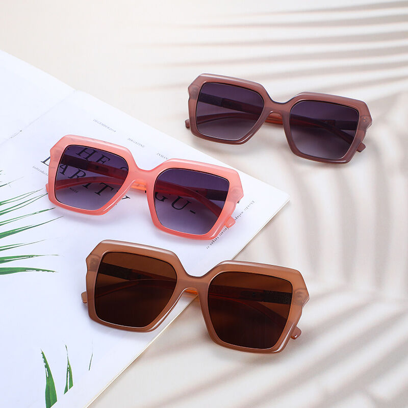 Sweet Heart Cat Eye Brown Sunglasses