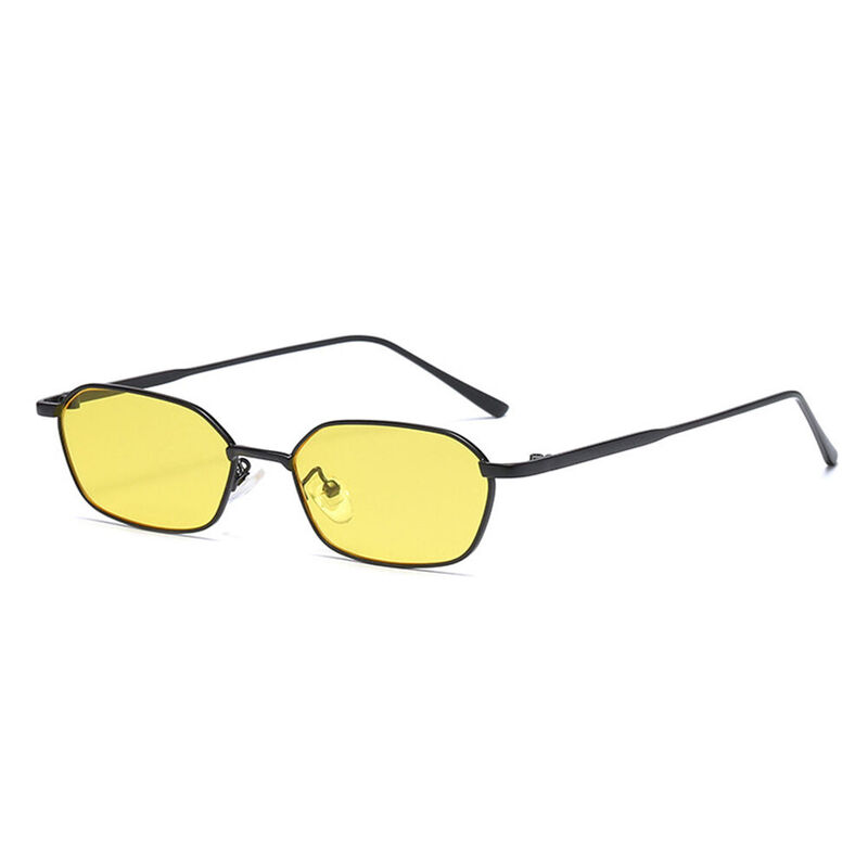 Dylan Geometric Yellow Sunglasses