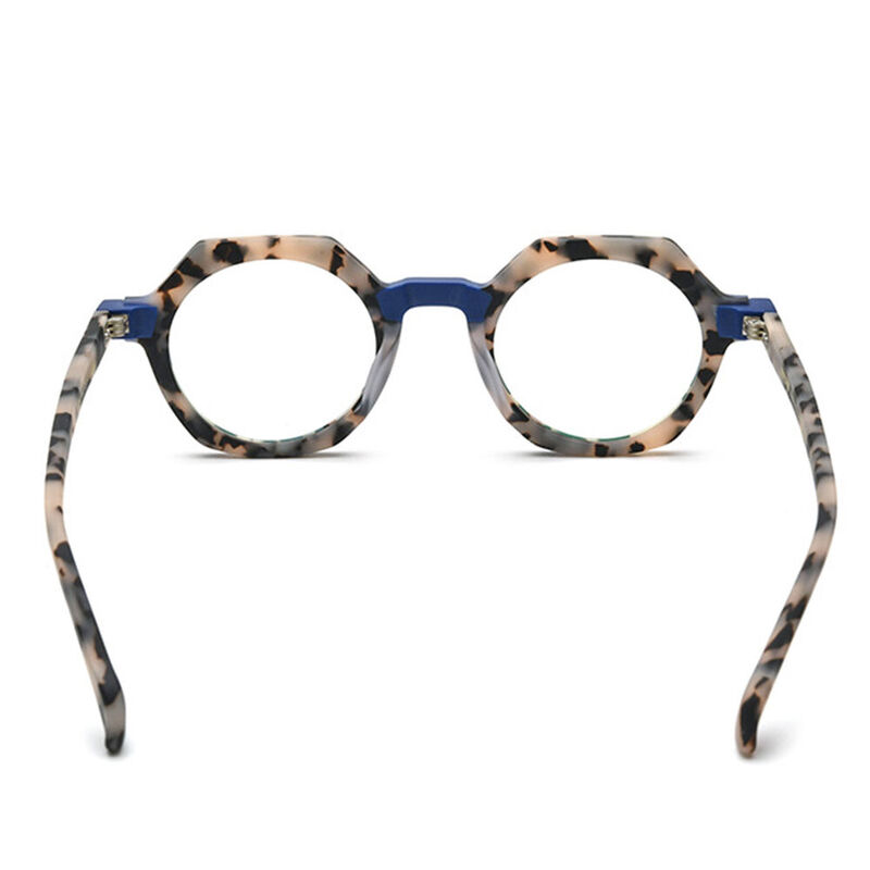 Kaliyana Geometric Blue Glasses