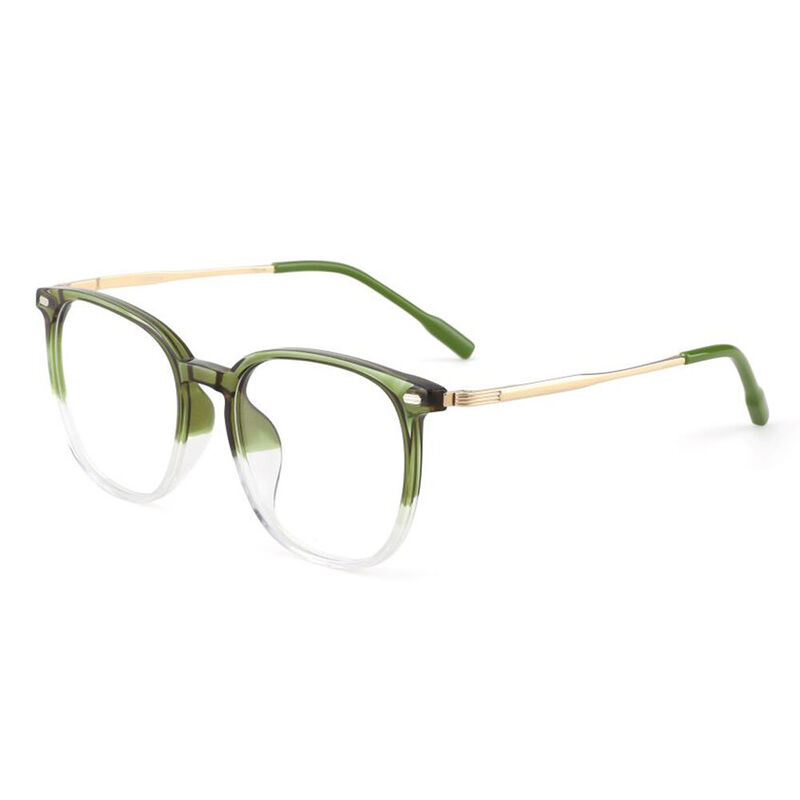 Rodger Round Green Glasses