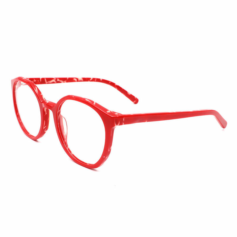 Hodgaa Round Red Glasses