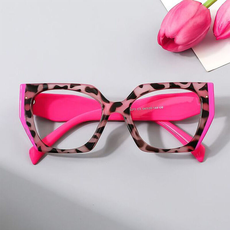 Hedda Cat Eye Pink Glasses