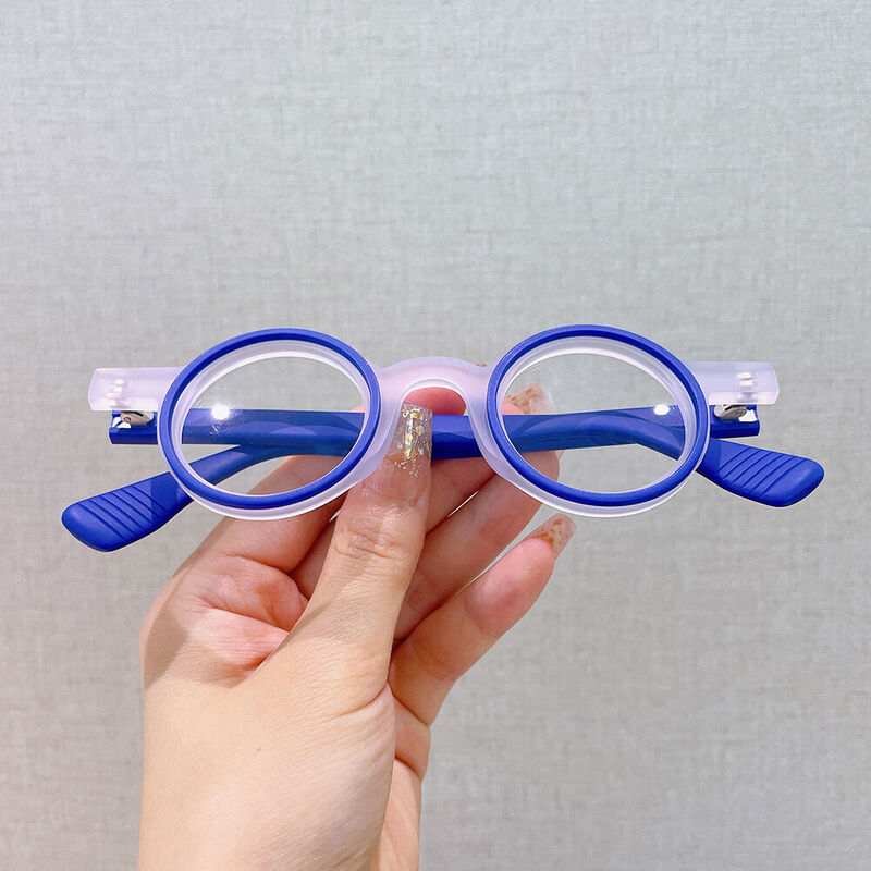 Troea Round Blue Glasses