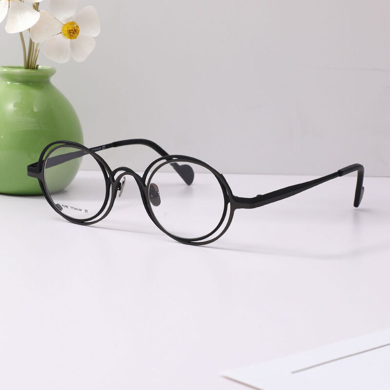 Joycae Round Gray Glasses