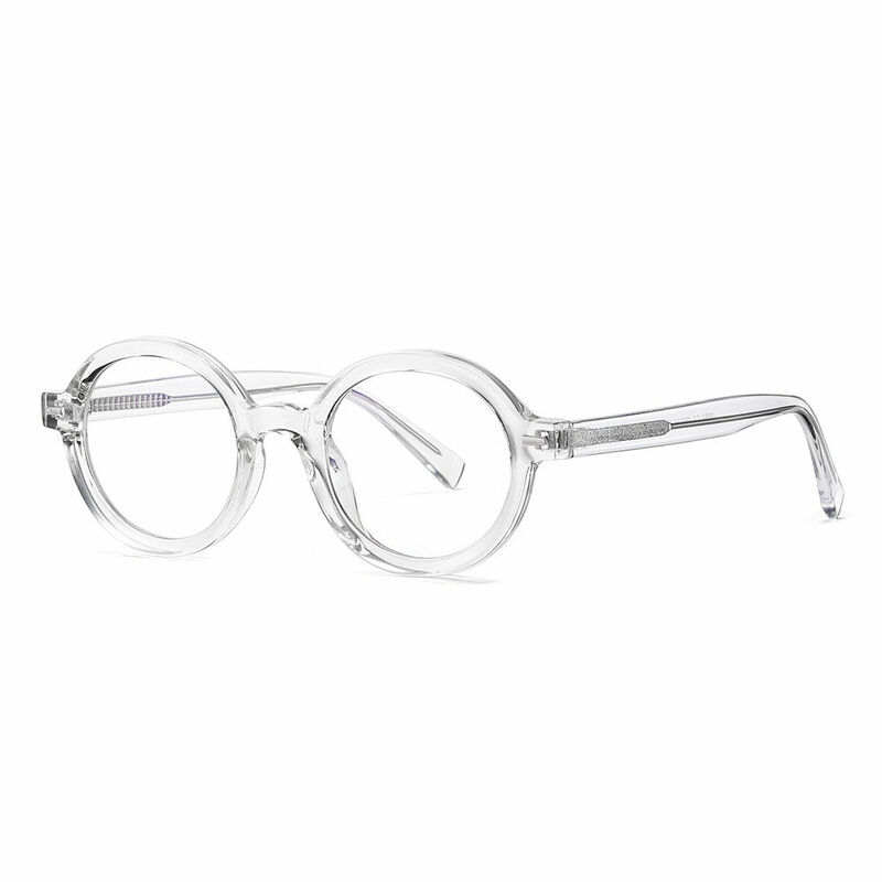 Delia Round Clear Glasses