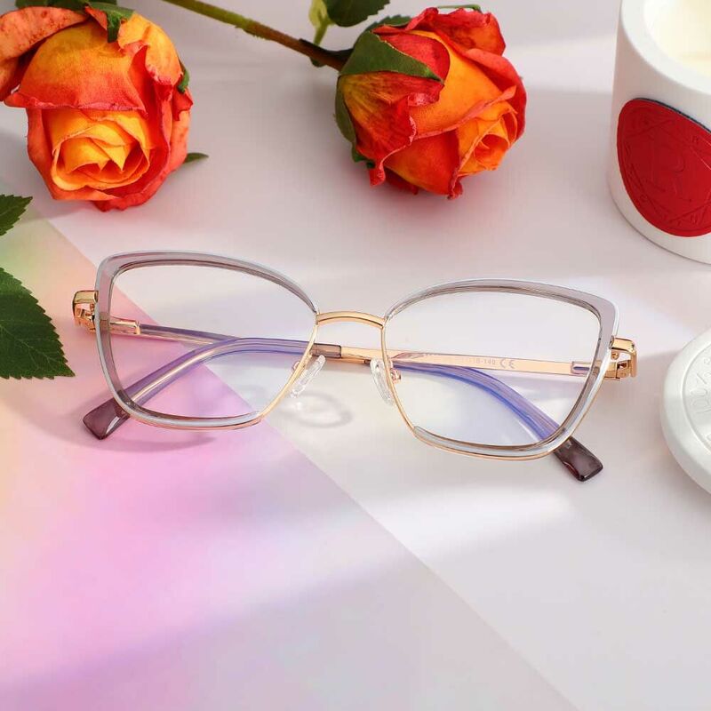 Candice Cat Eye Graue Brillen
