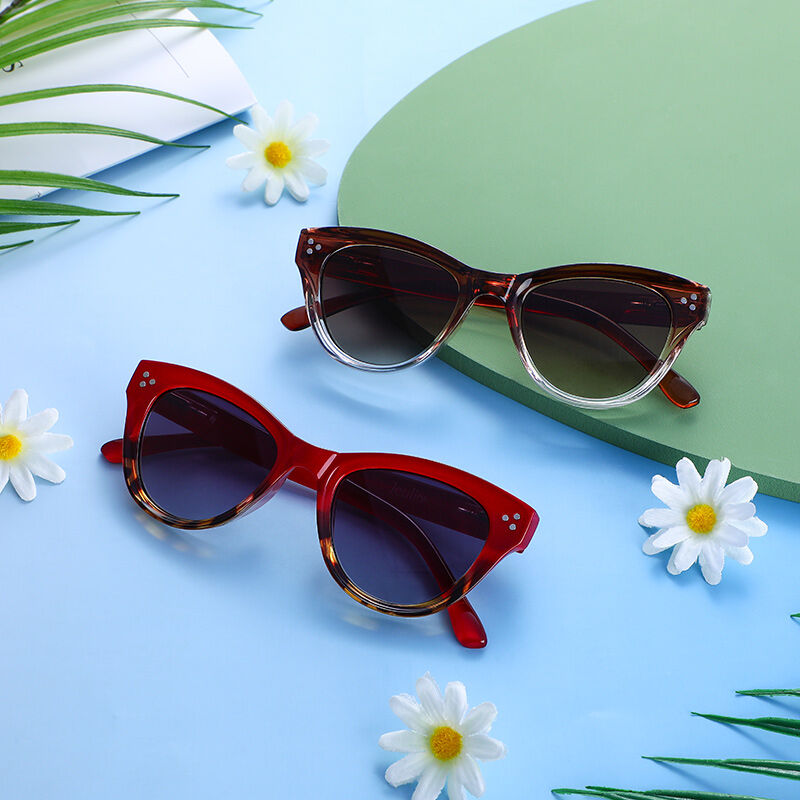 Rambler Cat Eye Brown Gradient Sunglasses