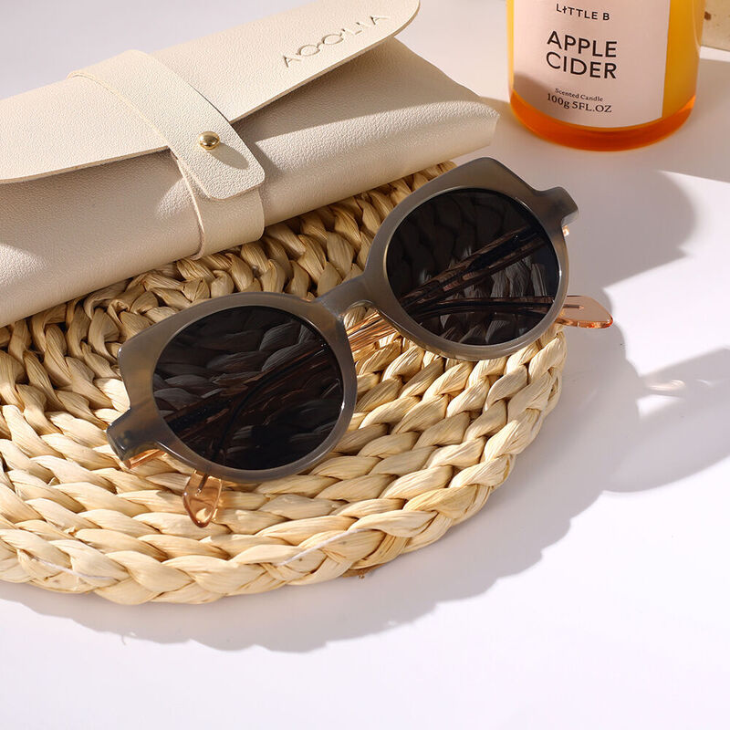 Honnie Cat Eye Brown/Orange Sunglasses