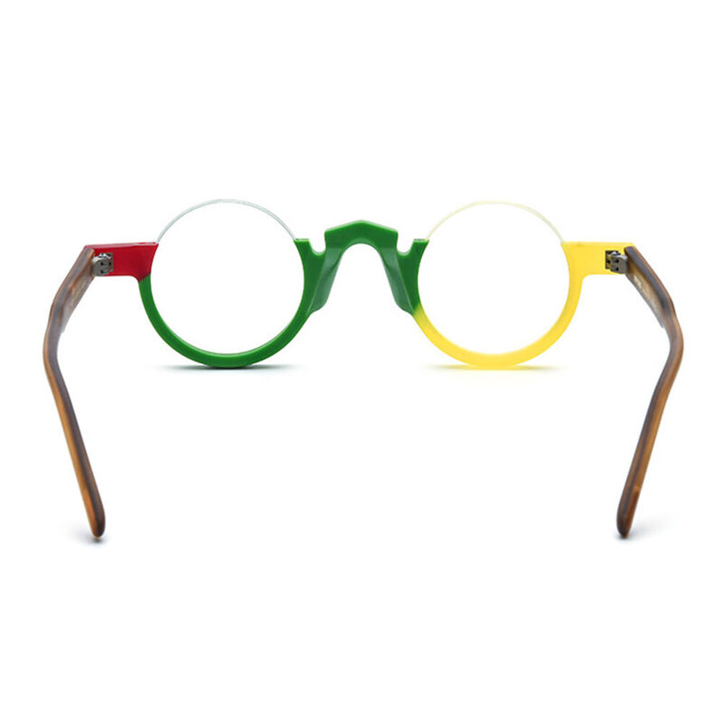 Chelsy Round Green Glasses