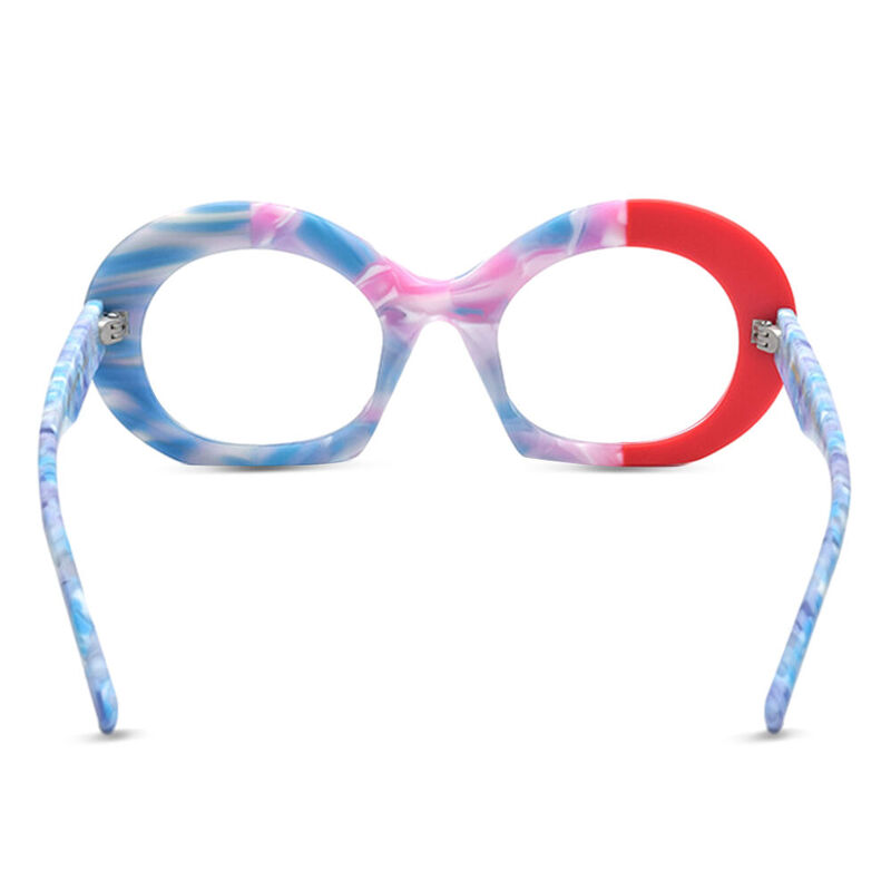 Camp Oval Blue Glasses