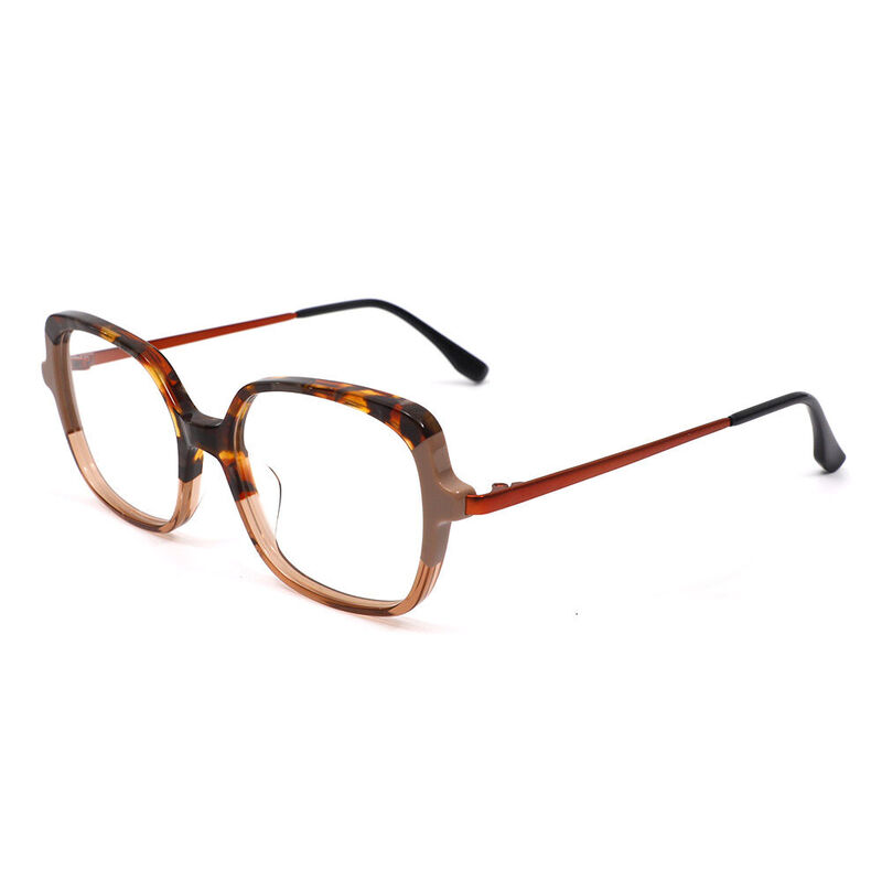 Cele Square Brown Glasses