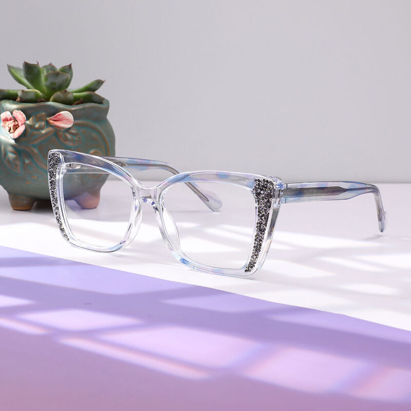 Hira Cat Eye Leopard Glasses
