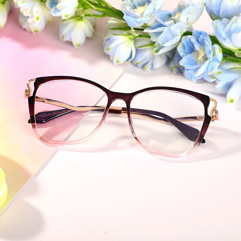 Henry Cat Eye Purple Glasses