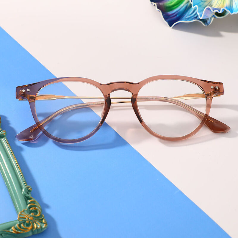 Monroe Round Pink Glasses
