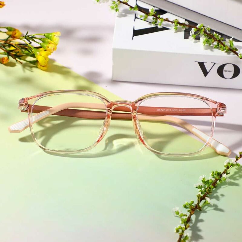 Joseph Rectangle Pink Glasses