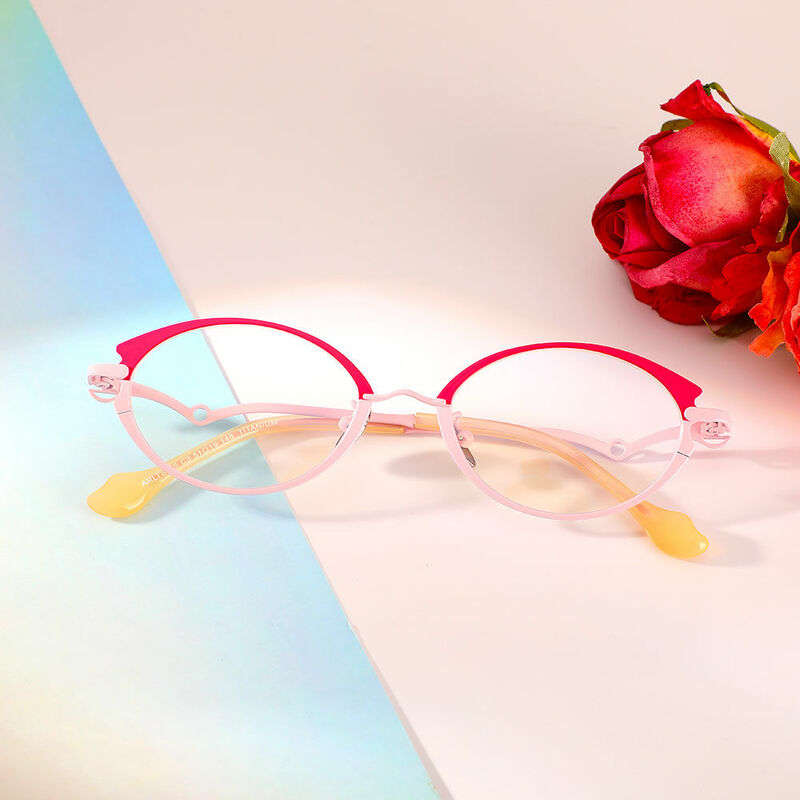 Gafas Graduadas Ovaladas Rosadas Rex