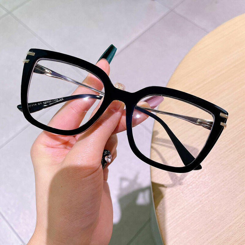 Henriets Cat Eye Black Glasses