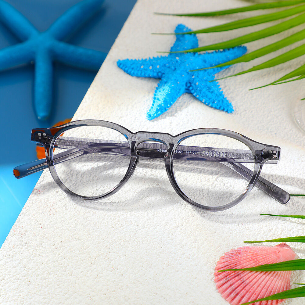 Dorothy Runde Graue Brille