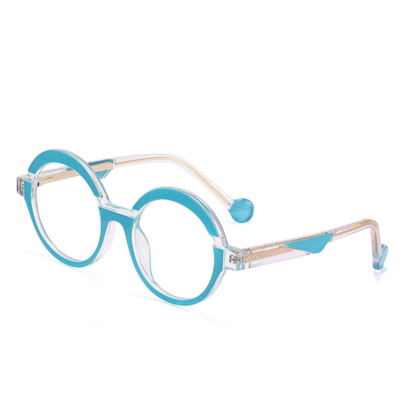 Adoracion Round Blue Glasses