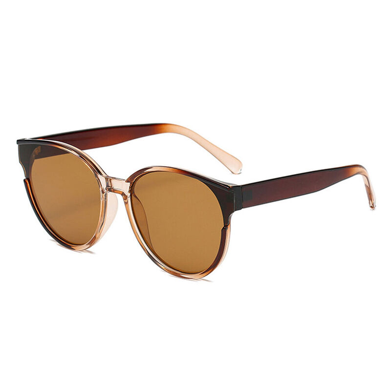 Monroe Round Brown Sunglasses