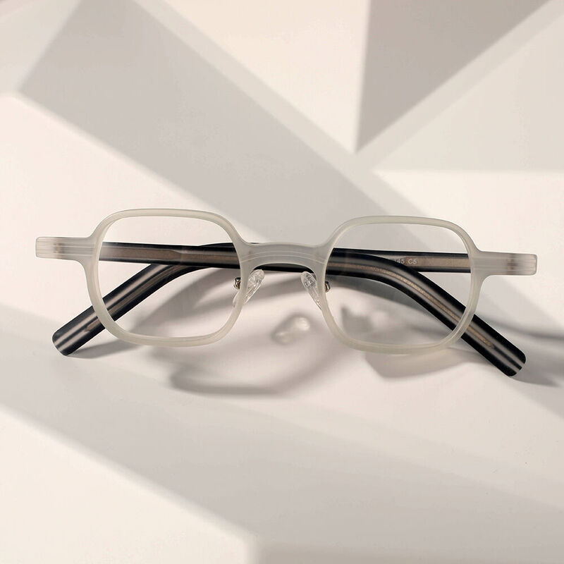 Bernard Square White Glasses