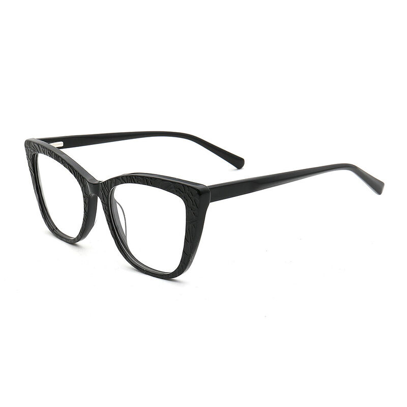 Swerve Cat Eye Black Glasses