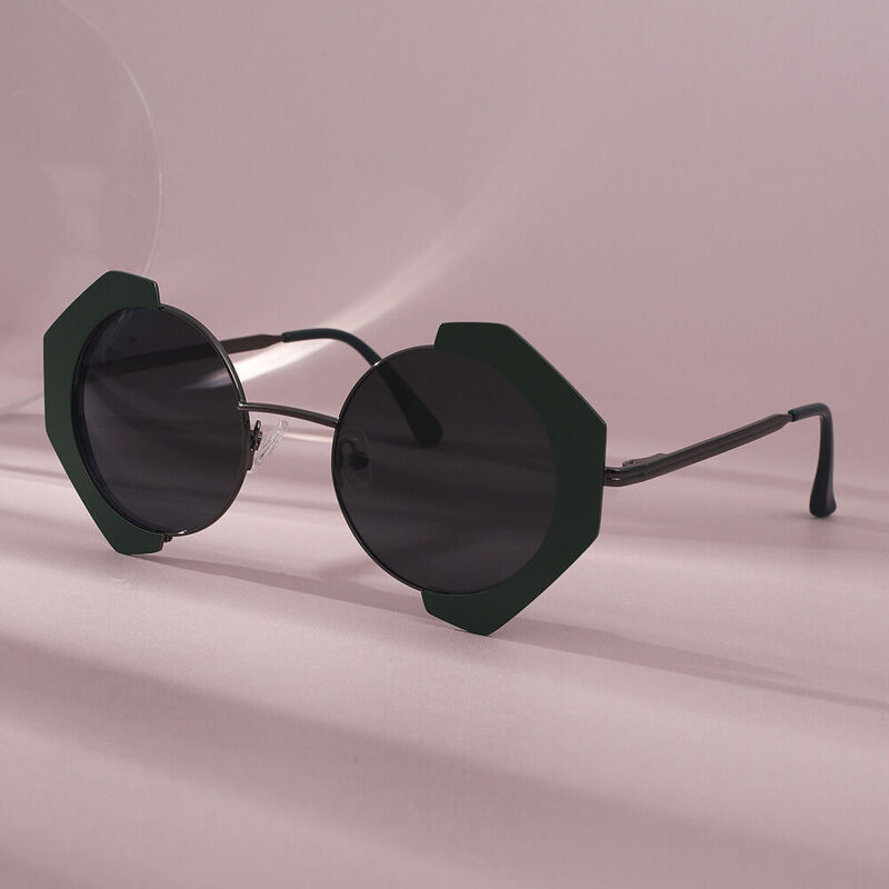 Combo Round Green Sunglasses