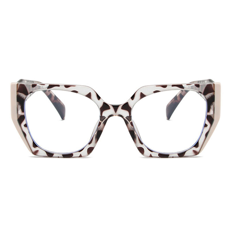 Hedda Cat Eye Leopard Glasses