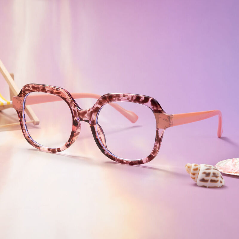 Gemma Geometric Brown Glasses