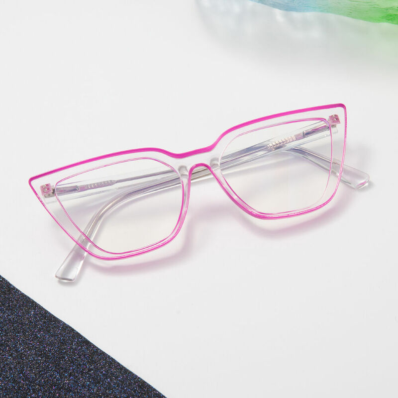 Elsa Cat Eye Pink Glasses