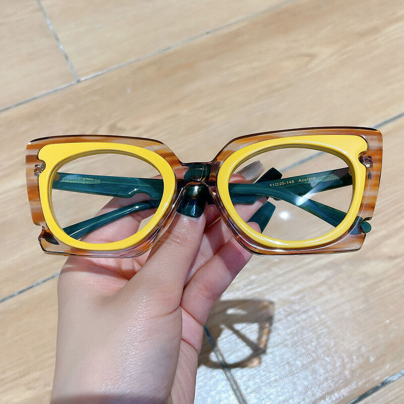 Noah Cat Eye Orange Glasses
