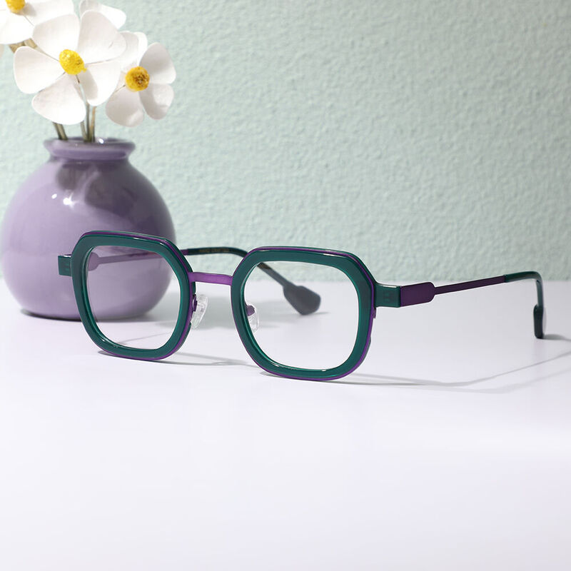 Luci Square Green Glasses