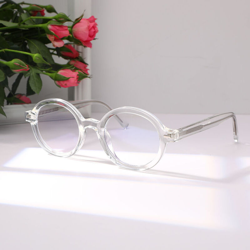 Delia Round Clear Glasses