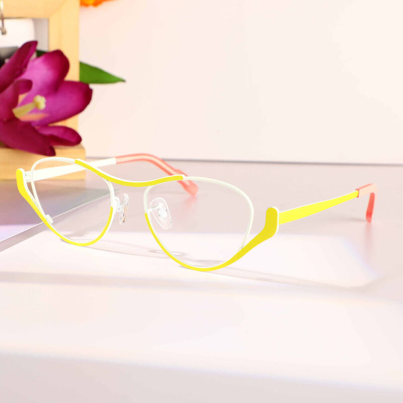 Norton Oval Yellow Glasses
