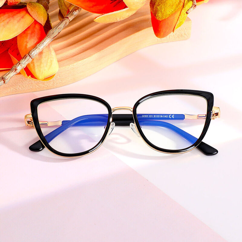 Gafas Graduadas Tipo 'Cat Eye' Negras Heloise