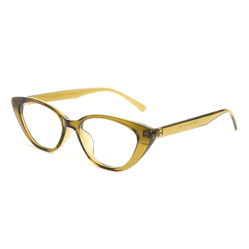 Tabitha Cat Eye Green Glasses